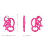 Matchstick Monkey Mini Monkey Teether - Pink