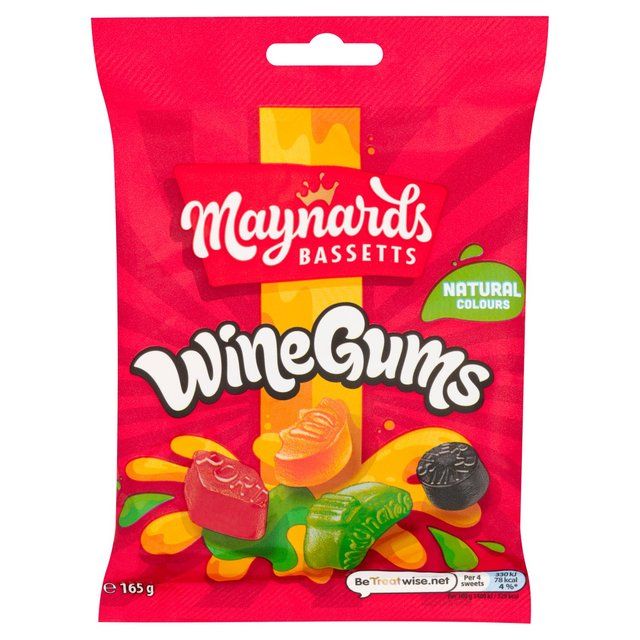 Maynards Bassetts Wine Gums Sweets Bag 165g
