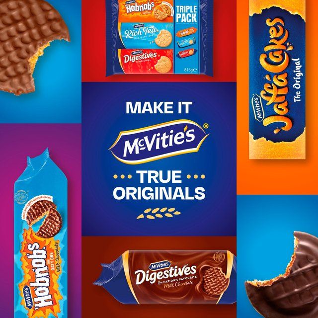 McVitie's Triple Pack Biscuits Hobnobs Rich Tea Digestives   815g