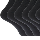 Mens 100% Cotton Ribbed Socks (Pack Of 6) (UK Shoe 6-11)