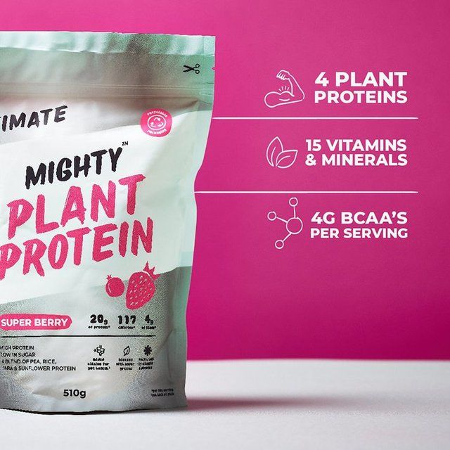 Mighty Ultimate Vegan Plant Protein Super Berry 510g