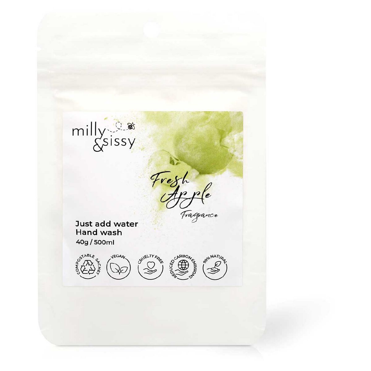 Milly&sissy zero waste Hand Wash fresh apple 40g