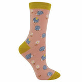 Miss Sparrow Ladies Animal Design Bamboo Socks 4-7 UK Hedgehog (Dusky Pink) / 1EA