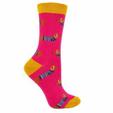 Miss Sparrow Ladies Dog Design Bamboo Socks 4-7 UK Parisan Pups (Pink) / 1EA