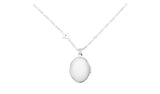 Moon and Back Sterling Silver Mother of Pearl Necklace