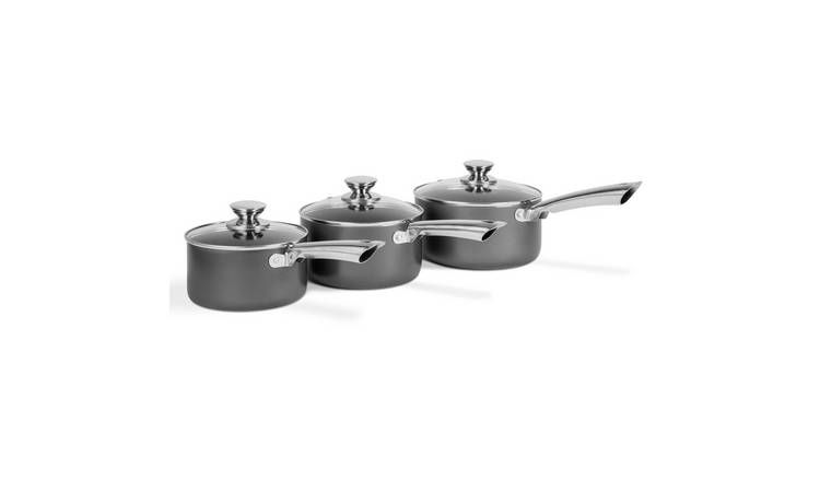 Morphy Richards 3 Piece Aluminium Pan Set - Titanium