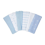 Mothercare Blue Muslins - 6 Pack