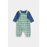 Mothercare Checked Dungarees and Bodysuit Set