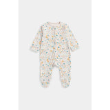 Mothercare Floral Zip-Up Baby Sleepsuit