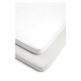 Mothercare Grey Bedside Crib Fitted Sheets - 2 pack