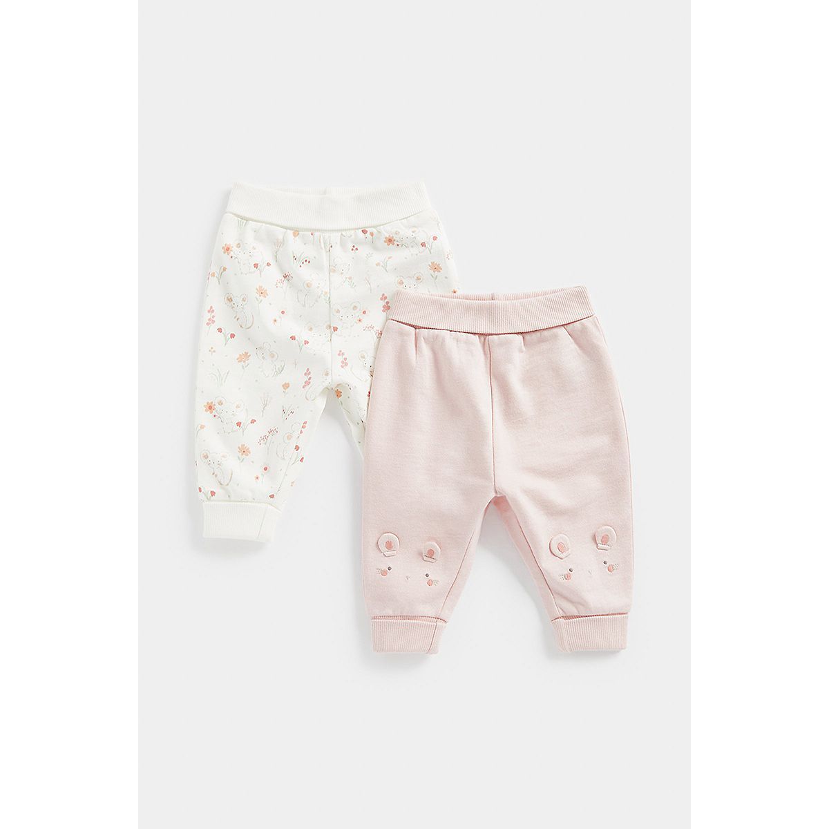Mothercare My First Pink Mouse Joggers - 2 Pack