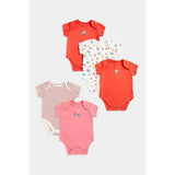 Mothercare Nature Short-Sleeved Baby Bodysuits - 5 Pack