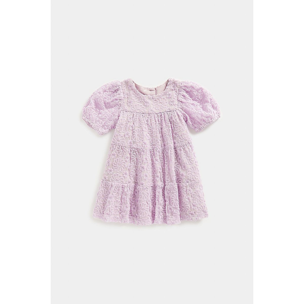 Mothercare Pink Embroidered Tiered Dress