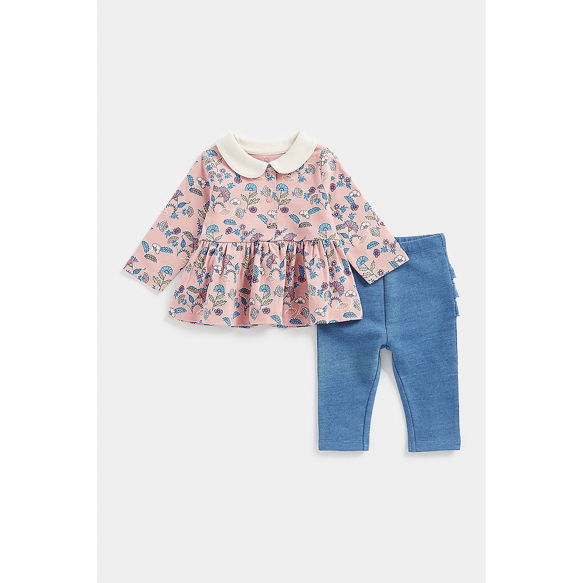 Mothercare Pink Floral Top and Leggings Set