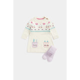 Mothercare Rabbit Knitted Dress and Tights Set