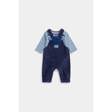 Mothercare Velour Dungarees and Bodysuit Set