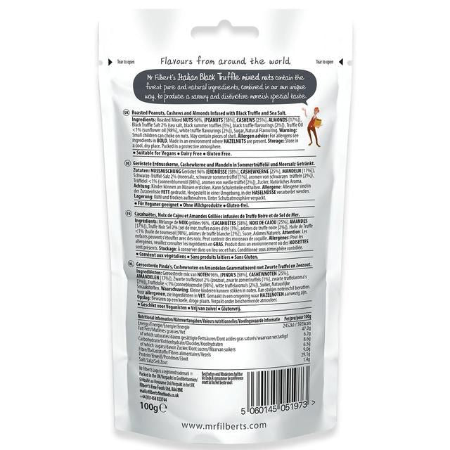 Mr Filbert's Italian Black Truffle & Sea Salt Mixed Nuts 100g