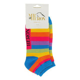 Mr Heron Mens Bamboo Rainbow Trainer Socks 6-11 UK