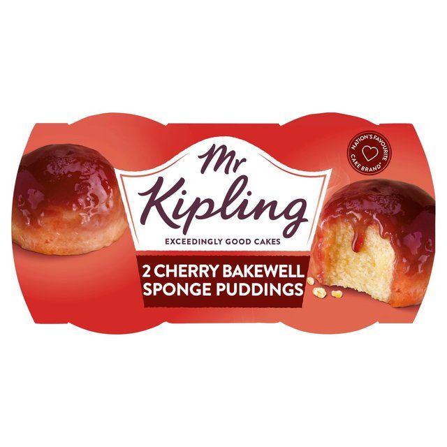 Mr Kipling Cherry Bakewell Sponge Puddings 2 per pack
