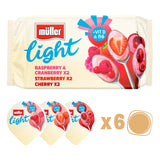 Müller Light Red Fruits Fat Free Yogurts 6x140g