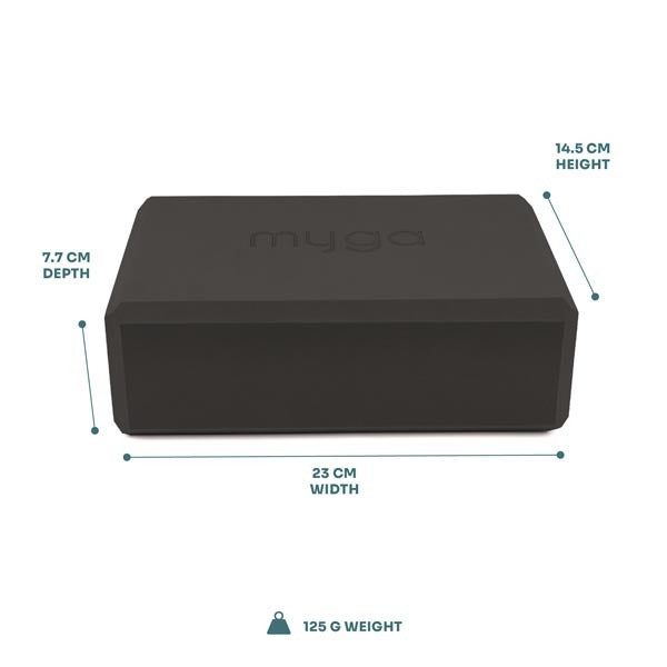 Myga Foam Yoga Block - Black