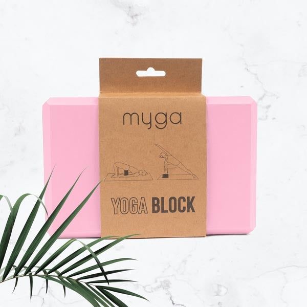 Myga Foam Yoga Block - Black Dusty Pink