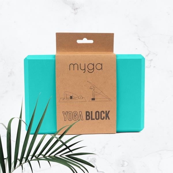 Myga Foam Yoga Block - Black Turquoise