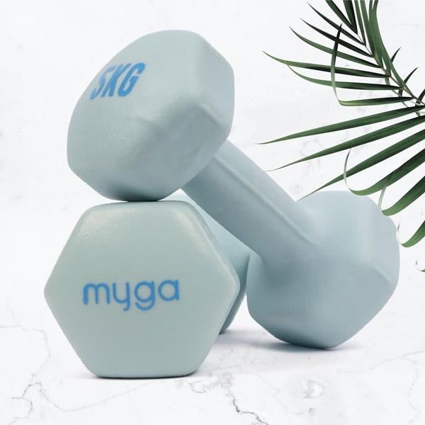 Myga Hexagonal Dumbbell - 5kg Pair