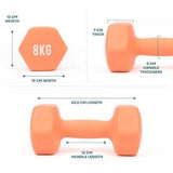 Myga Hexagonal Dumbbell - 8kg Pair