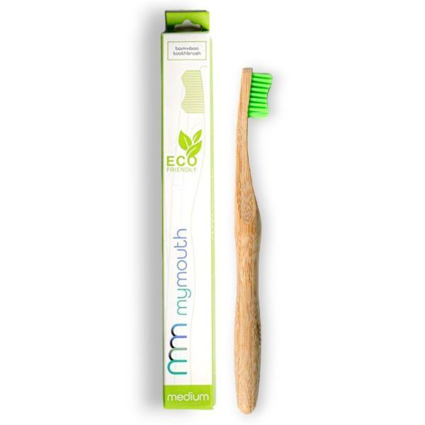 MyMouth Bamboo Toothbrush Medium Bristle Pink Green