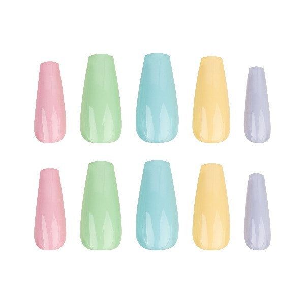 Nail HQ Long Coffin Mixed Pastels