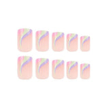 Nail HQ Square Sorbet Swirl Nails