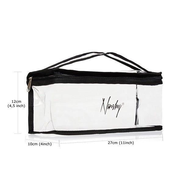Nanshy See Through Clear Makeup Bag (Transparent/Black)
