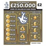 National Lottery £2 £250,000 £250,000 Gold Scratchcard Game
