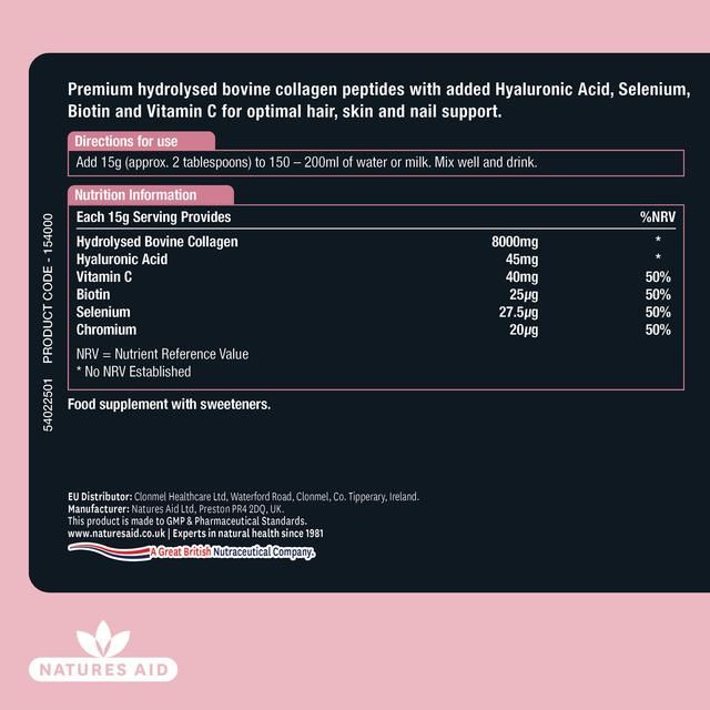 Natures Aid Collagen Chocolate Shake 225g