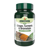 Natures Aid Ginger Turmeric & Bromlelain Supplement Tablets 60 per pack