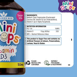 Natures Aid Infant's & Kid's Vitamin D3 Supplement Mini Drops Newborn-5yrs 50ml