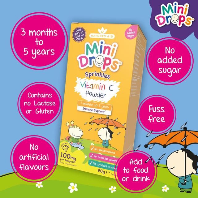 Natures Aid Mini Drops Vitamin C Sprinkles   90g