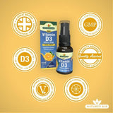 Natures Aid Vitamin D3 2000iu Oral Spray (Orange Flavour) 30ml