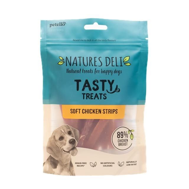 Natures Deli Soft Chicken Strips Dog Treats 100g