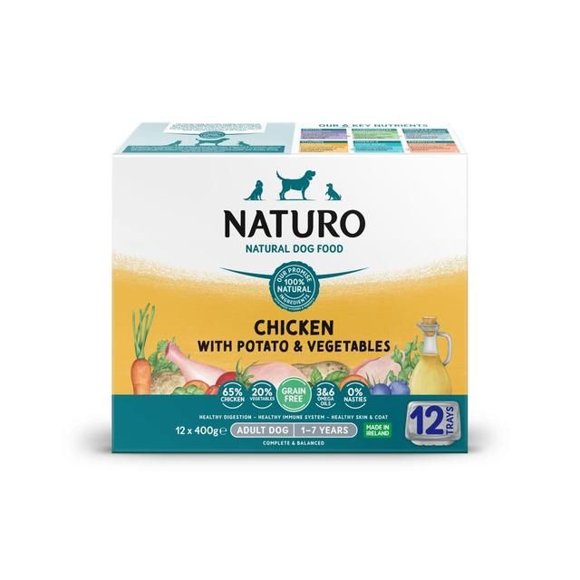 Naturo Grain Free Adult Dog Chicken and Potato 12 x 400g