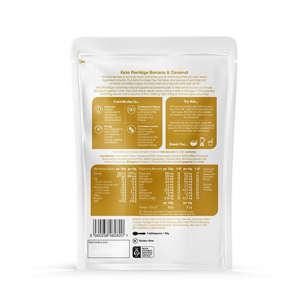 Naturya Keto Porridge Banana & Coconut 300g