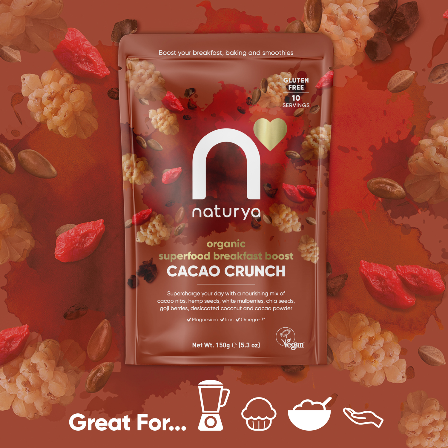 Naturya Organic Superfood Breakfast Boost Seed Crunch 150g