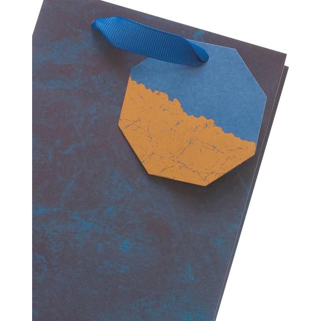 Navy Bottle Gift Bag