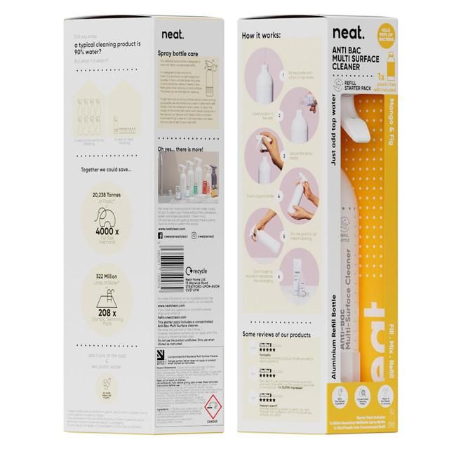 Neat Anti-Bac Multi Surface Refill Starter Pack Mango & Fig 500ml