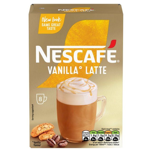 Nescafe Gold Vanilla Latte Instant Coffee 8 Sachets 8 per pack