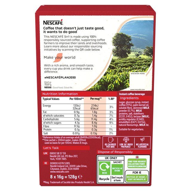Nescafe Original 3in1 8pk 8 x 16g