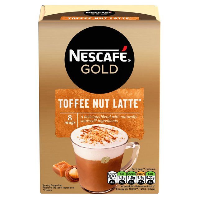 Nescafe Toffee Nut Latte Instant Coffee 8 Sachets 8 per pack Default Title