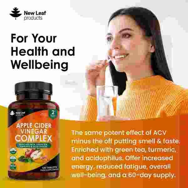 New Leaf Apple Cider Vinegar Complex High Strength Capsules