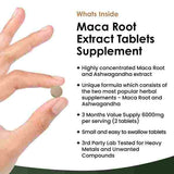 New Leaf - Maca Root 6000mg - 180 Tablets Maca + Ashwagandha